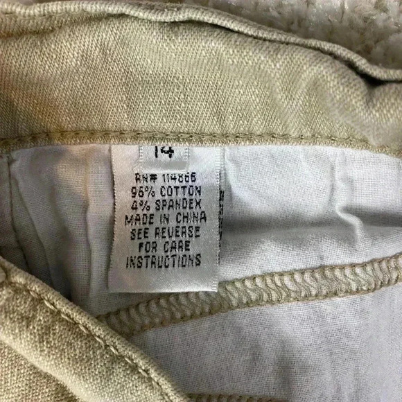 Women's Bestow UM Khaki Tan Jeans Size 14 Straight Bootcut - Picture 6 of 10